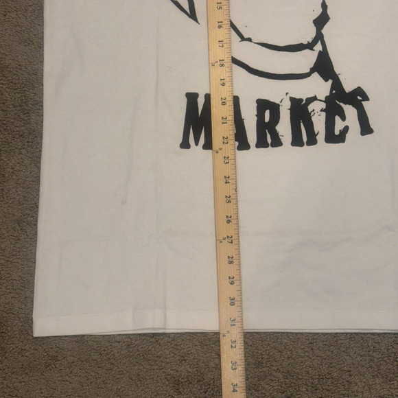 Chinatown MARKET Crumpled‎ Smiley Face T Shirt XL White Rare - Picture 6 of 7